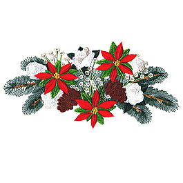 繡花 節(jié)日元素 圣誕節(jié) 圣誕花 免費(fèi)素材