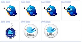 twitter按鈕系列圖標下載