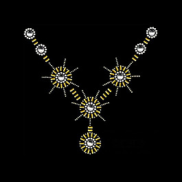 燙鉆 領(lǐng)邊 花紋 花朵 免費(fèi)素材