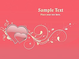 樣品文本裝飾的心