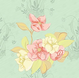五顏六色的花卉背景矢量