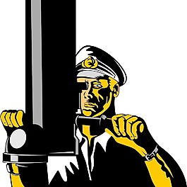 海軍上尉的水手用潛望鏡