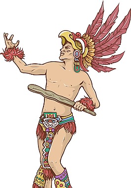 向量的阿兹特克武士