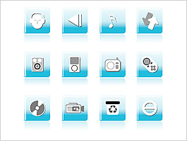 光澤圖標矢量集