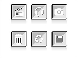 光澤圖標矢量集