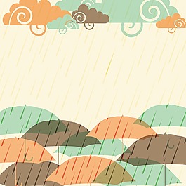 摘要背景與雨季水滴和云