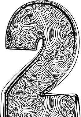 襯線字體的矢量插圖