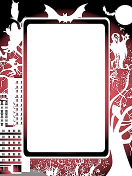 隨著萬圣節(jié)的背景白色框架