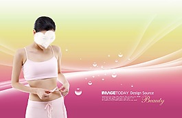 健康美體女人減肥背景圖