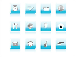 光澤圖標矢量集