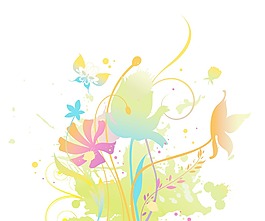 花的水彩插图