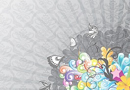 摘要背景與蝴蝶矢量豐富多彩