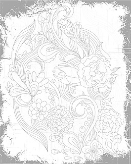 畫花卉背景矢量插畫
