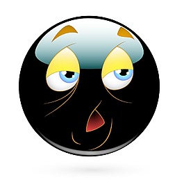 懶惰的笑臉表情