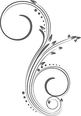 矢量花卉渦流