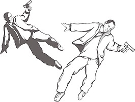 歹徒剪影矢量
