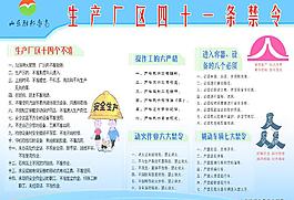 化工廠四十一條禁令 宣傳板
