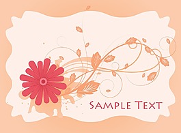 一個(gè)與花和垃圾背景摘要說(shuō)明