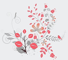 一個(gè)與花和垃圾背景摘要說(shuō)明
