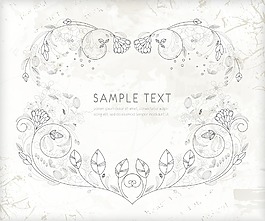 矢量旧货花框