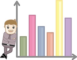 男人站與復(fù)古卡通人物矢量圖的業(yè)務(wù)