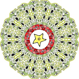 摘要圣誕花環(huán)矢量插畫