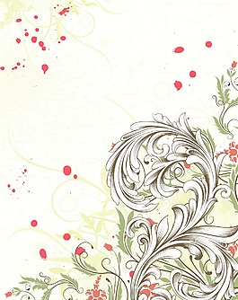 畫(huà)花卉背景矢量插畫(huà)
