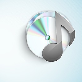 抽象的音符與CD