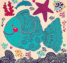 卡通魚 卡通海洋生物圖片