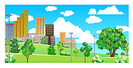矢量風(fēng)景插畫(huà)