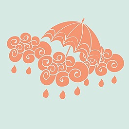 摘要背景與雨季水滴和云