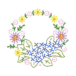繡花 植物 花朵 免費素材