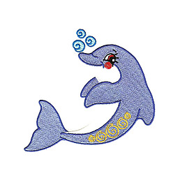 貼布 卡通形象 海洋動物 海豚 免費素材
