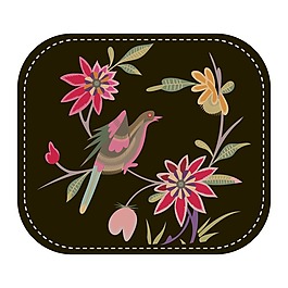 印花矢量圖 繡花 動(dòng)物 鳥(niǎo) 植物 免費(fèi)素材