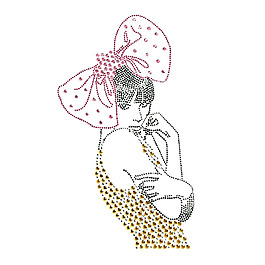 燙鉆 人物 女人 生活元素 蝴蝶結(jié) 免費素材