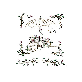 燙鉆 植物 花朵 馬車 生活元素 免費(fèi)素材