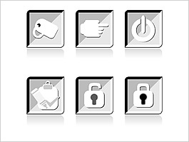 光澤圖標矢量集