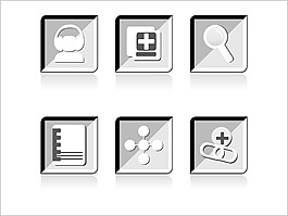 光澤圖標矢量集