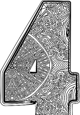 襯線字體的矢量插圖