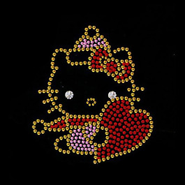 燙鉆 小貓 hello kitty 心形 免費素材