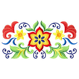 繡花 花朵 樹葉 藤蔓 免費(fèi)素材