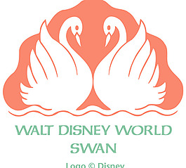 Walt Disney World Swan logo設計欣賞 足球和娛樂相關標志 - Walt Disney World Swan下載標志設計欣賞