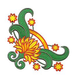 繡花 花紋 花朵 花邊 免費素材