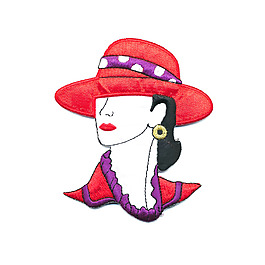 貼布 人物 女人 生活元素 帽子 免費(fèi)素材