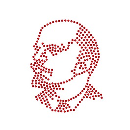 印花矢量圖 T恤圖案 燙鉆 人物 列寧 免費(fèi)素材