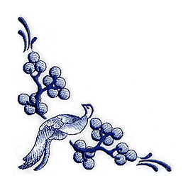 繡花 花紋 小鳥 樹枝 果實(shí) 免費(fèi)素材