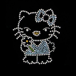 燙鉆 hello Kitty 小貓 蝴蝶結 免費素材