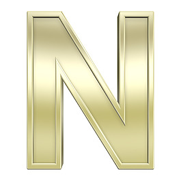 從閃亮的金框字母集的一封信