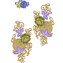 繡花 花紋 花朵 藤蔓 免費(fèi)素材