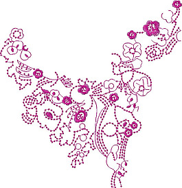 領(lǐng)邊 繡花 花朵 免費(fèi)素材